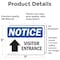 Signmission Visitor Entrance Up Arrow Sign, Vinyl Decal, 7in W x 5in L, 2PK OS-2PACK-NS-D-57-L-18881 - alternate 3